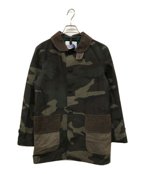 eYe COMME des GARCONS JUNYAWATANABE MAN（アイ コム デ ギャルソン ジュンヤ ワタナベ マン）eYe COMME des GARCONS JUNYAWATANABE MAN THE NORTH FACE (ザ ノース フェイス) コーデュロイ切替ナイロンカバーオール カーキ サイズ:XSの古着・服飾アイテム