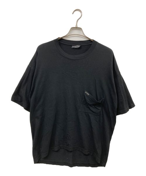 BALENCIAGA（バレンシアガ）BALENCIAGA (バレンシアガ) OVERSIZED POCKET TEE ブラック サイズ:Sの古着・服飾アイテム