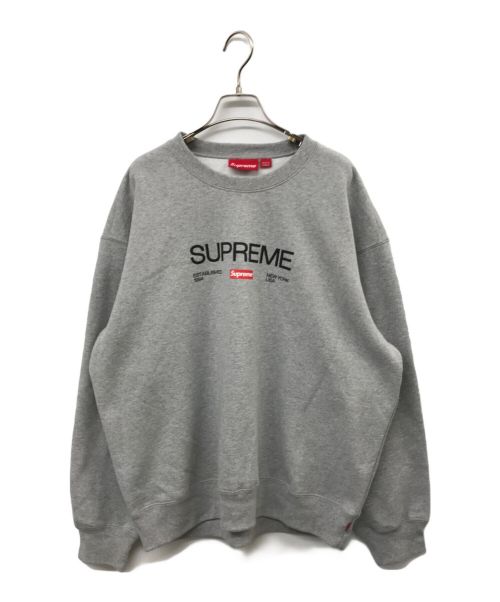 SUPREME（シュプリーム）SUPREME (シュプリーム) Established Crewneck グレー サイズ:Lの古着・服飾アイテム