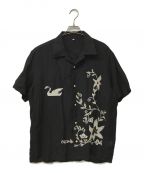 KHOKIコッキ）の古着「24SS Cross-stitch shirt」｜ブラック