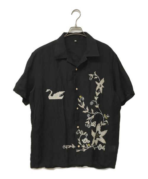 KHOKI（コッキ）KHOKI (コッキ) 24SS Cross-stitch shirt ブラック サイズ:2の古着・服飾アイテム