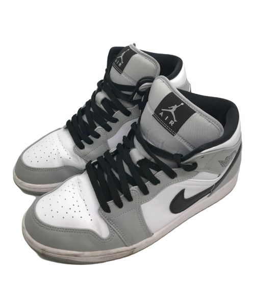 NIKE（ナイキ）NIKE (ナイキ) Air Jordan 1 Mid ホワイト×グレー サイズ:10.5の古着・服飾アイテム