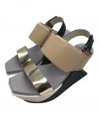 UNITED NUDEユナイテッドヌード）の古着「Delta Wedge Sandal」｜ブラック×ベージュ