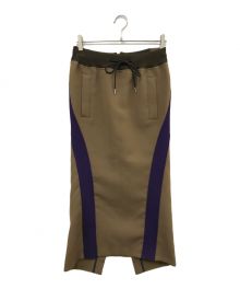 sacai（サカイ）の古着「23AW Technical Jersey Skirt」｜ブラウン×パープル