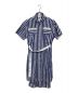 sacai（サカイ）の古着「Striped Shirting Dress」｜ネイビー×ホワイト