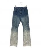 OFFWHITEオフホワイト）の古着「Paint-Splattered Degrade Denim Jeans」｜ブルー