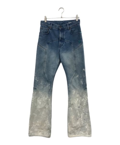 OFFWHITE（オフホワイト）OFFWHITE (オフホワイト) Paint-Splattered Degrade Denim Jeans ブルー サイズ:30の古着・服飾アイテム