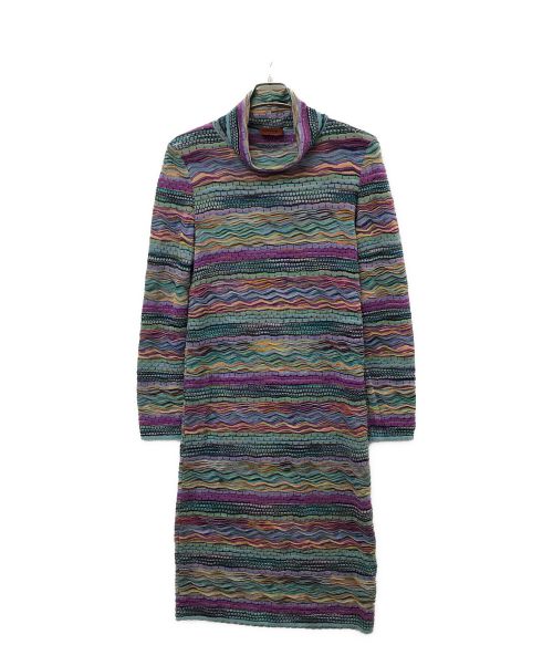 missoni（ミッソーニ）missoni (ミッソーニ) レーヨンウールブレンドニットワンピース マルチカラー サイズ:44の古着・服飾アイテム