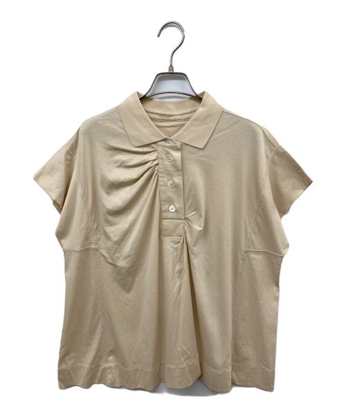 LEMAIRE（ルメール）LEMAIRE (ルメール) タックデザインポロシャツ ベージュ サイズ:Sの古着・服飾アイテム