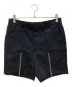 JOHN LAWRENCE SULLIVANジョンローレンスサリバン）の古着「WOOL GABARDINE ZIP SHORTS」｜ブラック