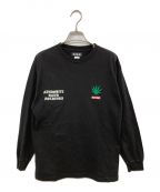 WACKO MARIA×HIGH TIMES×舐達磨ワコマリア×ハイタイムズ×ナメダルマ）の古着「トリプルコラボL/S Tee」｜ブラック