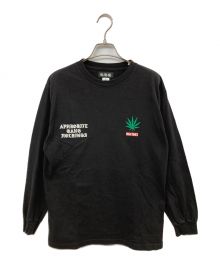 WACKO MARIA×HIGH TIMES×舐達磨（ワコマリア×ハイタイムズ×ナメダルマ）の古着「トリプルコラボL/S Tee」｜ブラック