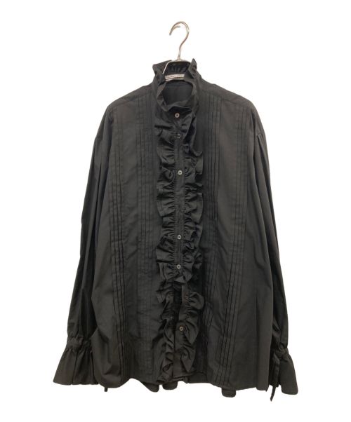 Mikio Sakabe（ミキオサカベ）MIKIO SAKABE (ミキオサカベ) NIGHT SHIFT COTTON FRILLED SHIRTS ブラック サイズ: Freeの古着・服飾アイテム