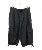 GROUND Yグラウンドワイ）の古着「WOOL/POLYESTER GABARDINE BALLOON PANTS」｜ブラック