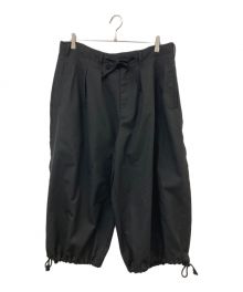 GROUND Y（グラウンドワイ）の古着「WOOL/POLYESTER GABARDINE BALLOON PANTS」｜ブラック