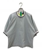 KOLORカラー）の古着「Mockneck Short Sleeve Tops」｜スカイブルー