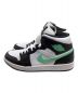 NIKE (ナイキ) AIR JORDAN1 MID ホワイト×ブラック×グリーン サイズ:27.5cm：12000円