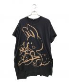 Vivienne Westwood RED LABELヴィヴィアンウエストウッドレッドレーベル）の古着「うさぎプリントオーバーサイズ変形S/Sカットソー」｜ネイビー