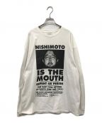 NISHIMOTO IS THE MOUTHニシモトイズザマウス）の古着「プリントカットソー」｜ホワイト