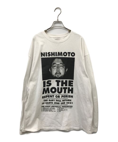 NISHIMOTO IS THE MOUTH（ニシモトイズザマウス）NISHIMOTO IS THE MOUTH (ニシモトイズザマウス) プリントカットソー ホワイト サイズ:2XLの古着・服飾アイテム