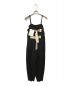 LEINWANDE (ラインヴァンド) Belted Linen Jumpsuits ブラック サイズ:S 未使用品：10000円