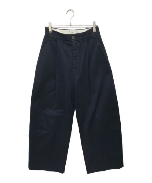 STUDIO NICHOLSON（スタジオニコルソン）STUDIO NICHOLSON (スタジオニコルソン) Deep Pleat Volume Pant ネイビー サイズ:XSの古着・服飾アイテム