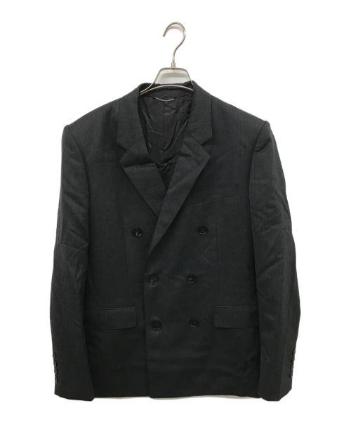 JOHN LAWRENCE SULLIVAN（ジョンローレンスサリバン）JOHN LAWRENCE SULLIVAN (ジョンローレンスサリバン) Wool gabardine double breasted jacket グレー サイズ:46の古着・服飾アイテム