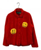 Cactus Plant Flea Marketカクタスプラントフリーマーケット）の古着「DOUBLE SMILEY WORK SHIRT」｜レッド