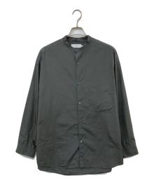 Graphpaper（グラフペーパー）の古着「BROAD OVERSIZED L/S BAND COLLAR SHIRT」｜グレー