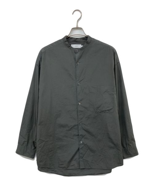 Graphpaper（グラフペーパー）Graphpaper (グラフペーパー) BROAD OVERSIZED L/S BAND COLLAR SHIRT グレー サイズ:FREEの古着・服飾アイテム