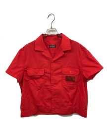 RAF SIMONS（ラフシモンズ）の古着「Short 2pocket shirt」｜レッド