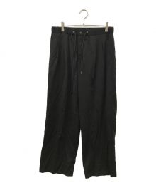 KANEMASA PHIL.（カネマサフィル）の古着「46G Silk Blend Easy Pants」｜ブラック