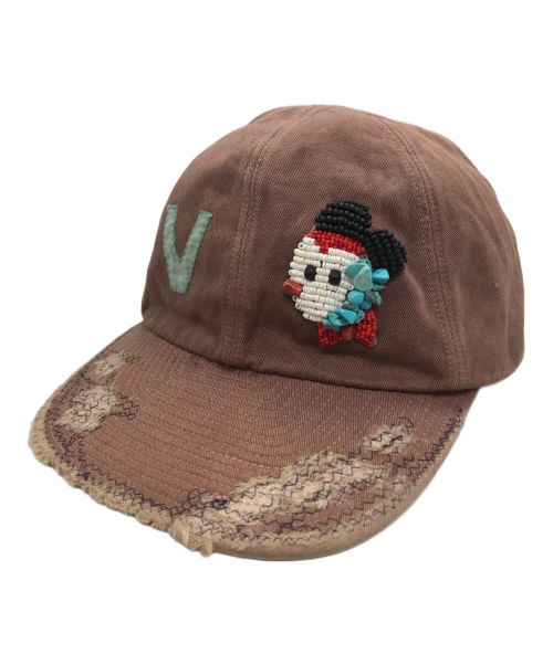 KAPITAL（キャピタル）KAPITAL (キャピタル) KOLA CAP ZUNIチートリメイク キャップ ブラウンの古着・服飾アイテム