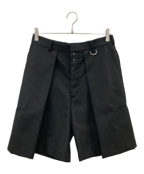 JOHN LAWRENCE SULLIVAN（ジョンローレンスサリバン）JOHN LAWRENCE SULLIVAN (ジョンローレンスサリバン) WIDE TUCK SHORTS ブラック サイズ:44の古着・服飾アイテム