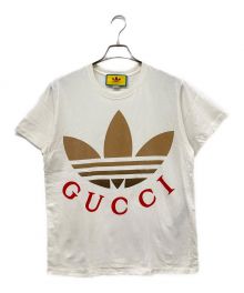 GUCCI×adidas（グッチ×アディダス）の古着「ロゴプリントコットンジャージーTシャツ」｜ホワイト