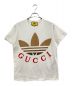 GUCCI（グッチ）の古着「ロゴプリントコットンジャージーTシャツ」｜ホワイト