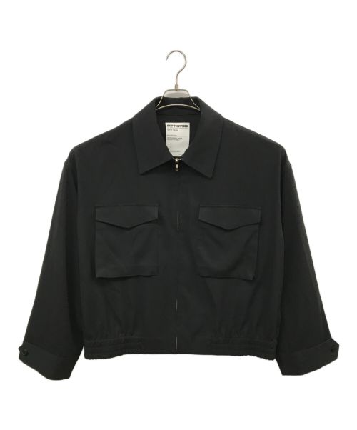 SOFTHYPHEN（ソフトハイフン）SOFTHYPHEN (ソフトハイフン) FLAP POCKET SHORT BLOUSON ブラック サイズ:04の古着・服飾アイテム