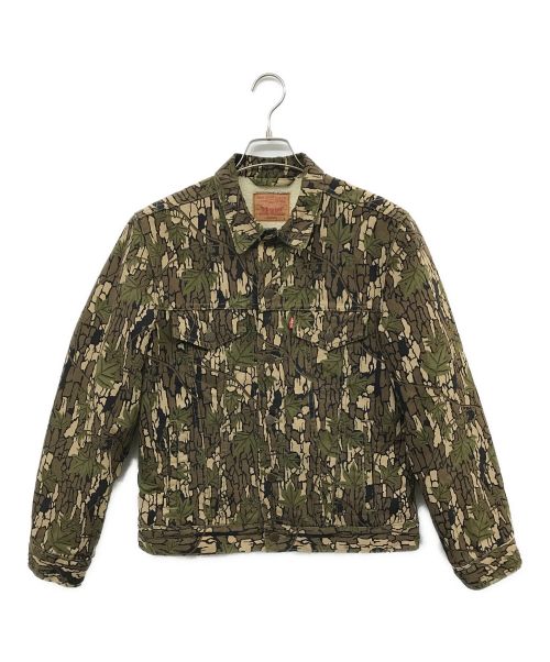 LEVI'S（リーバイス）LEVI'S (リーバイス) SUPREME (シュプリーム) Camouflage Canvas Trucker Jacket カーキ サイズ:Sの古着・服飾アイテム