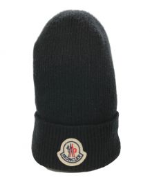 MONCLER（モンクレール）の古着「ロゴパッチリブビーニー」｜ブラック