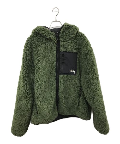 stussy（ステューシー）stussy (ステューシー) Sherpa Jacket グリーン サイズ:Ｌの古着・服飾アイテム