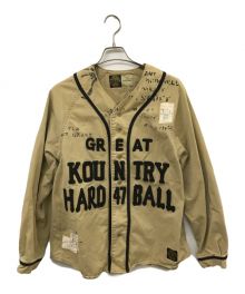 KAPITAL（キャピタル）の古着「ダメージドベースボールロングスリーブシャツ」｜ベージュ