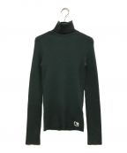 BURBERRYバーバリー）の古着「Logo Highneck Wool ニット」｜グリーン