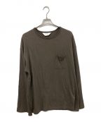 ANCELLMアンセルム）の古着「C/R CREW NECK LS T-SHIRT」｜カーキ