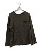 ANCELLMアンセルム）の古着「C/R CREW NECK LS T-SHIRT」｜カーキ