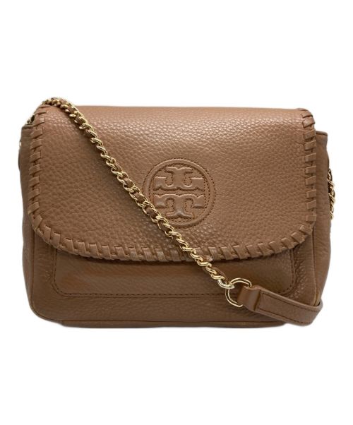 TORY BURCH（トリーバーチ）TORY BURCH (トリーバーチ) leather chain link shoulder bag ブラウンの古着・服飾アイテム