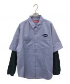 SUPREMEシュプリーム）の古着「23AW Thermal Sleeve Work Shirt」｜ブルー