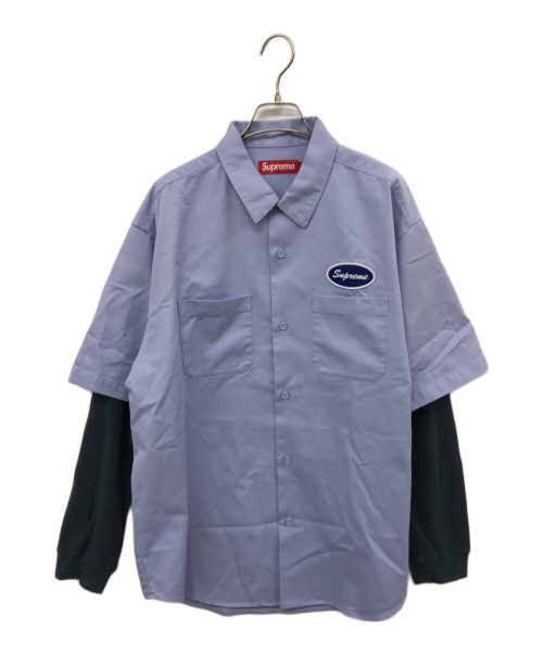 SUPREME（シュプリーム）SUPREME (シュプリーム) 23AW Thermal Sleeve Work Shirt ブルー サイズ:Lの古着・服飾アイテム