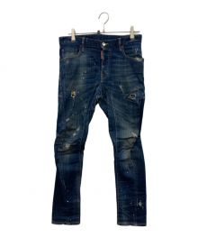 DSQUARED2（ディースクエアード）の古着「SKATER JEANペイントウォッシュド加工デニムパンツ」｜インディゴ