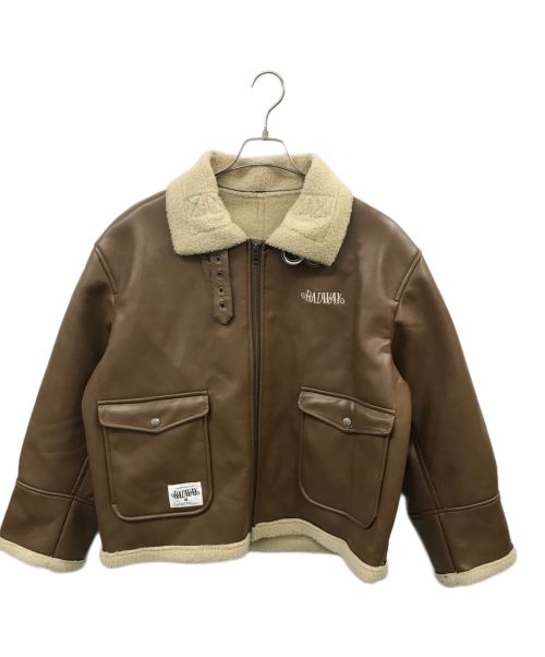 BADWAY（バッドウェイ）BADWAY (バッドウェイ) B-3 jacket ブラウン サイズ:Mの古着・服飾アイテム