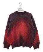 steinシュタイン）の古着「Oversized Gradation Mohair LS」｜レッド×パープル